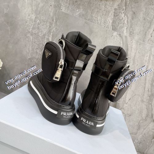 オリジナル 海外限定ライン プラダブランドコピー 2021秋冬 リゾートスタイル プラダ PRADA 履き心地のいい 4色可選 ショートブーツ