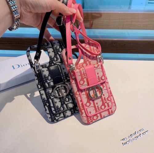 ディオールブランド コピー 絶大な人気を誇る 2022新作 ディオール DIOR スマートフォンケース オリジナル 2色可選 斜めがけ