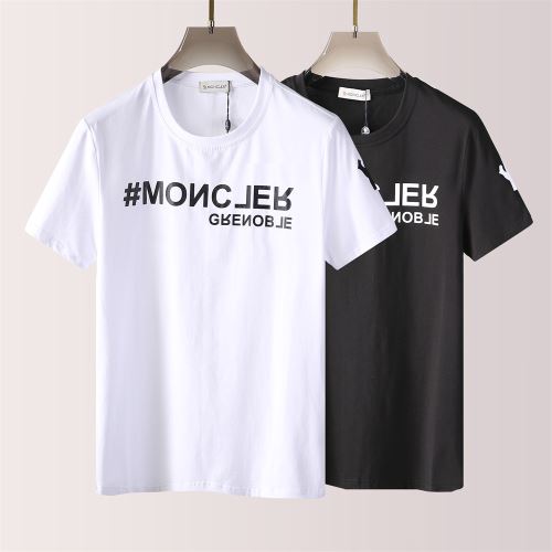 2022新作 お洒落に魅せる モンクレールブランド コピー ラウンドネック 半袖Tシャツ シンプル 着回し度抜群 2色可選