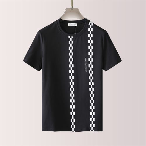 モンクレールコピーブランド 耐久性のある 千鳥格子 半袖Tシャツ 綿/コットン 2022新作 2色可選 シンプル 着心地満点