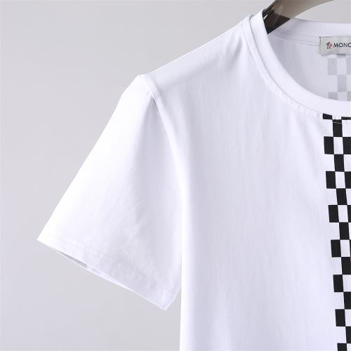 モンクレールコピーブランド 耐久性のある 千鳥格子 半袖Tシャツ 綿/コットン 2022新作 2色可選 シンプル 着心地満点