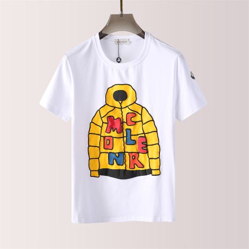 ラウンドネック プリント 半袖Tシャツ 2022新作 オリジナル 快適な着心地 モンクレール偽物ブランド お洒落に魅せる 2色可選
