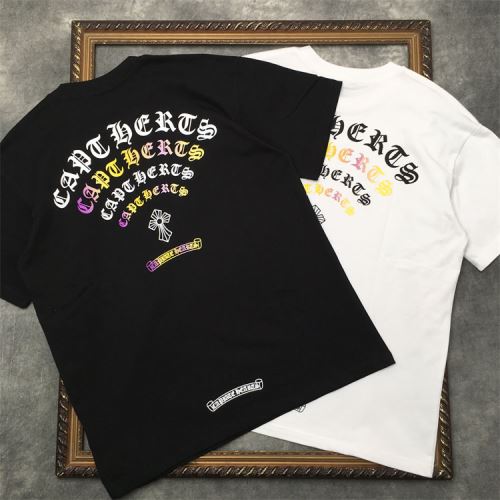 優しいフィット感 吸汗速乾 クロムハーツコピー 個性的 スタイリッシュな印象 2022新作 クロムハーツ ラウンドネック 半袖Tシャツ CHROME HEARTS