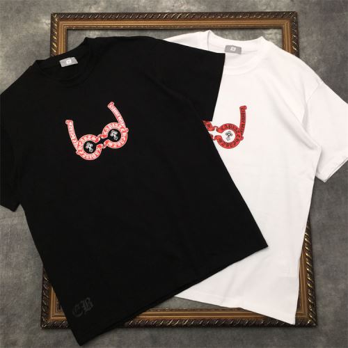 人気販売中 クロムハーツコピー ラウンドネック 半袖Tシャツ 男女兼用 2022新作 クロムハーツ CHROME HEARTS シンプル 着回し度抜群 2色可選 