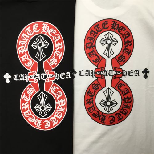 人気販売中 クロムハーツコピー ラウンドネック 半袖Tシャツ 男女兼用 2022新作 クロムハーツ CHROME HEARTS シンプル 着回し度抜群 2色可選 