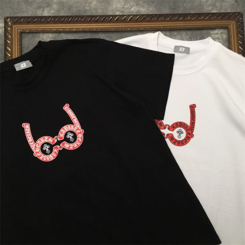 人気販売中 クロムハーツコピー ラウンドネック 半袖Tシャツ 男女兼用 2022新作 クロムハーツ CHROME HEARTS シンプル 着回し度抜群 2色可選 