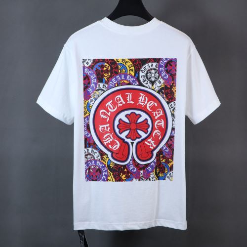 2022新作 ラウンドネック 半袖Tシャツ 柔らかい手触り 着心地満点 3色可選 乾きやすい クロムハーツブランド コピー 着心地抜群 大花プリント