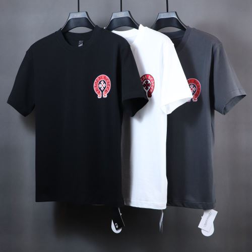 2022新作 ラウンドネック 半袖Tシャツ 柔らかい手触り 着心地満点 3色可選 乾きやすい クロムハーツブランド コピー 着心地抜群 大花プリント