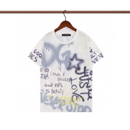 ポップ D&Gスーパーコピー 2色可選 2022新作 ドルチェ＆ガッバーナ 半袖Tシャツ プリント 吸汗性に優れ ラックスした雰囲気 Dolce&Gabbana