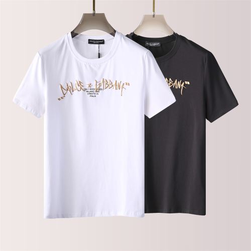 2022新作 2色可選 ドルチェ＆ガッバーナ 半袖Tシャツ 刺繍加工 Dolce&Gabbana お洒落に魅せる 吸汗性に優れ 希少価値大！ドルチェ&ガッバーナブランド コピー