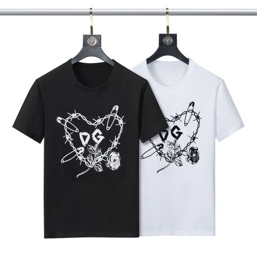 綿/コットン 2022新作 個性的 ドルチェ&ガッバーナスーパーコピー 半袖Tシャツ スタイリッシュな印象 2色可選 吸汗性に優れ ドルチェ＆ガッバーナ Dolce&Gabbana