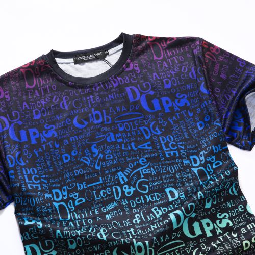 2022新作 ドルチェ＆ガッバーナ Dolce&Gabbana ラウンドネック 半袖Tシャツ プリント 収縮性のある 肌に密着 超目玉 ドルチェ&ガッバーナコピー ブランド