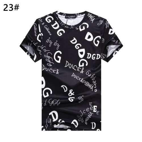 ラウンドネック プリント 半袖Tシャツ 吸汗性に優れ 肌に馴染みやすい 2色可選 薄手 2022新作 ドルチェ&ガッバーナスーパーコピー
