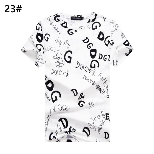 ラウンドネック プリント 半袖Tシャツ 吸汗性に優れ 肌に馴染みやすい 2色可選 薄手 2022新作 ドルチェ&ガッバーナスーパーコピー