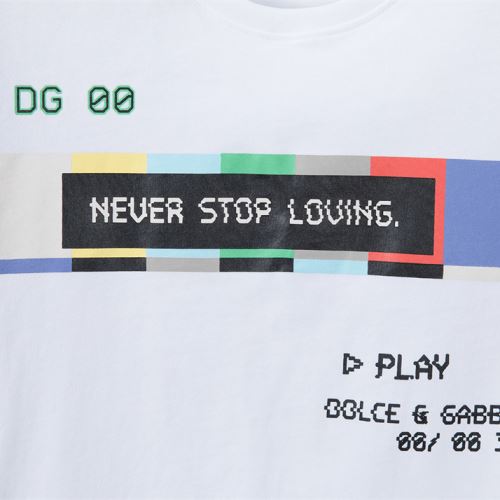 魅力ファッション 2色可選 2022新作 半袖Tシャツ ドルチェ&ガッバーナコピー ブランド プリント バリエーションに富む 柔らかい手触り 着回し度抜群