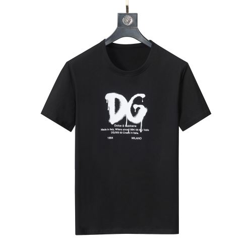2色可選 半袖Tシャツ 綿/コットン 頑丈な素材 乾きやすい 2022新作 縦には伸びにくい ファション性の高い ドルチェ&ガッバーナスーパーコピー