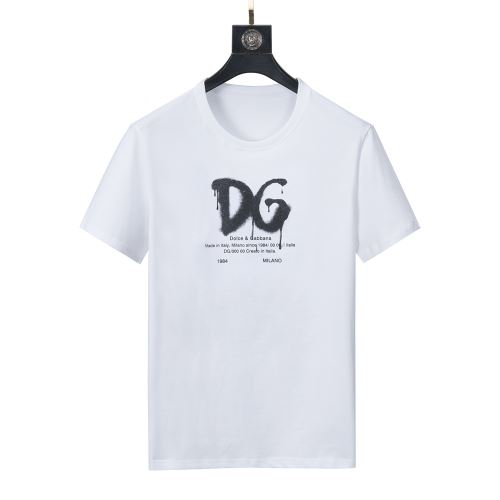 2色可選 半袖Tシャツ 綿/コットン 頑丈な素材 乾きやすい 2022新作 縦には伸びにくい ファション性の高い ドルチェ&ガッバーナスーパーコピー