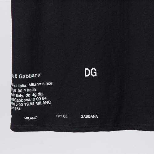 2色可選 半袖Tシャツ 綿/コットン 頑丈な素材 乾きやすい 2022新作 縦には伸びにくい ファション性の高い ドルチェ&ガッバーナスーパーコピー