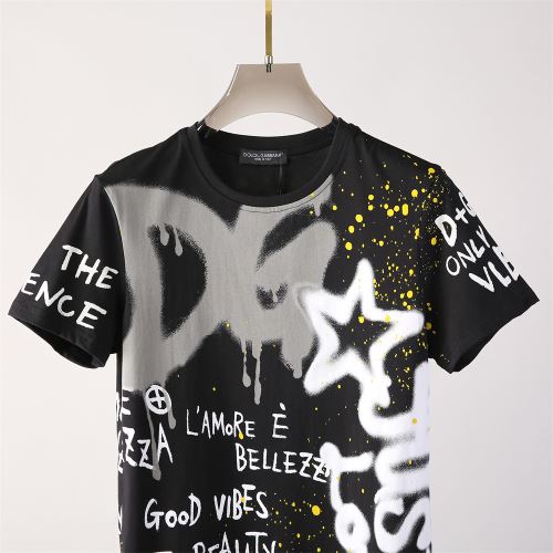 2022新作 2色可選 プリント 半袖Tシャツ 通気性に優れた レイヤード風/重ね着風 超目玉 サイズ豊富 ドルチェ&ガッバーナスーパーコピー