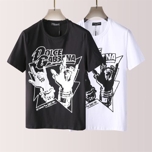 上品な輝きを放つ形 ドルチェ ガッバーナコピー ラウンドネック プリント 半袖Tシャツ 2022新作 2色可選 柔らかい手触り 自然な肌触り