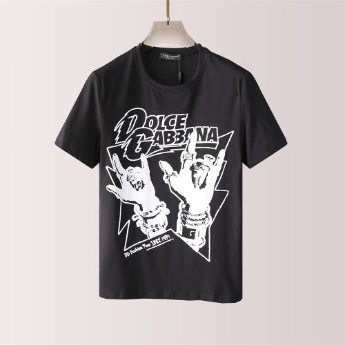 上品な輝きを放つ形 ドルチェ ガッバーナコピー ラウンドネック プリント 半袖Tシャツ 2022新作 2色可選 柔らかい手触り 自然な肌触り