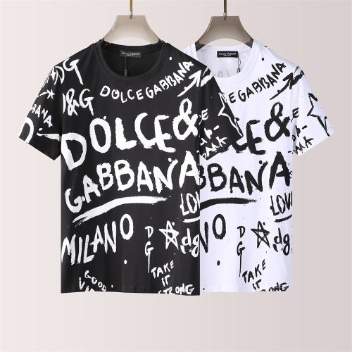 大花プリント 半袖Tシャツ スタイリッシュな印象 ドルチェ&ガッバーナブランド 偽物 通販 2022新作 肌に密着 2色可選 通気性に優れた 上品上質