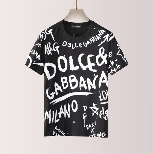 大花プリント 半袖Tシャツ スタイリッシュな印象 ドルチェ&ガッバーナブランド 偽物 通販 2022新作 肌に密着 2色可選 通気性に優れた 上品上質