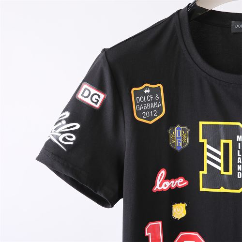 魅力ファッション ドルチェ&ガッバーナコピー ブランド ラウンドネック プリント 半袖Tシャツ 2022新作 2色可選 肌に密着 着回し度抜群