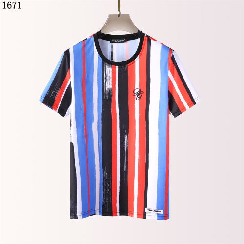 2022新作 ストライプ 半袖Tシャツ ドルチェ&ガッバーナスーパーコピー 魅力ファッション カラーラインナップ カジュアル