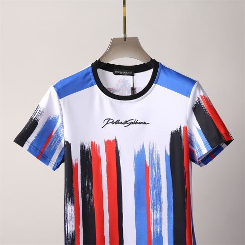 2022新作 プリント 半袖Tシャツ ストライプ バリエーションに富む 海外セレブ愛用 吸汗性に優れ ドルチェ&ガッバーナ偽物ブランド