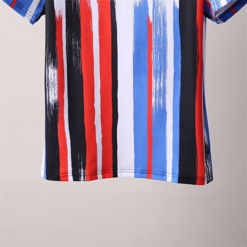 2022新作 プリント 半袖Tシャツ ストライプ バリエーションに富む 海外セレブ愛用 吸汗性に優れ ドルチェ&ガッバーナ偽物ブランド