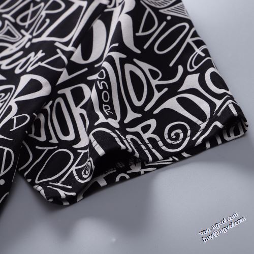 ラウンドネック 自然な肌触り 吸汗速乾 2022新作 半袖Tシャツ セットアップ上下 ディオール DIOR プリント レジャー ディオールスーパーコピー 2色可選 極上の着心地