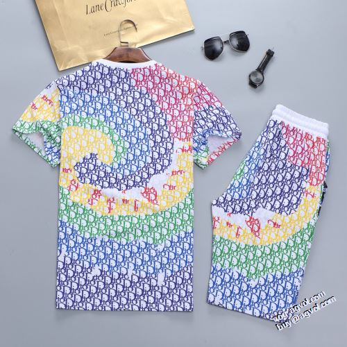 2色可選 魅力ファッション 2022新作 ディオール DIOR 半袖Tシャツ セットアップ上下 ディオールブランド 偽物 通販通気性に優れた カジュアル