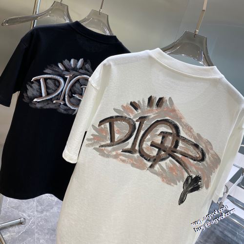 プリント 2022新作 ラウンドネック 半袖Tシャツ ディオール DIOR 2色可選 レジャー ドライ 優しいフィット感 豊富なサイズ ディオールスーパーコピー 激安