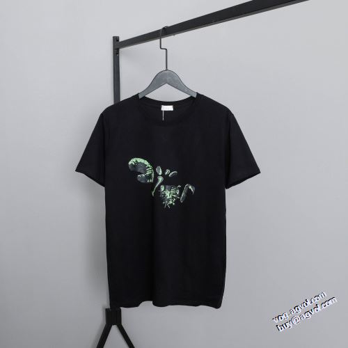 個性的 半袖Tシャツ モノクロ 2色可選 通気性に優れた ディオールコピーブランド デザイン性の高い 2022新作 ディオール DIOR 吸汗速乾