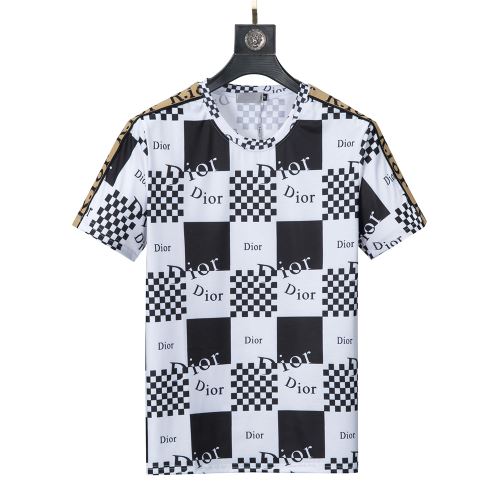 ラウンドネック 半袖Tシャツ ディオールスーパーコピー 格子縞 2022新作 ディオール DIOR レイヤード風 バリエーションに富む 高品質 人気