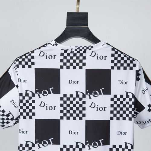 ラウンドネック 半袖Tシャツ ディオールスーパーコピー 格子縞 2022新作 ディオール DIOR レイヤード風 バリエーションに富む 高品質 人気