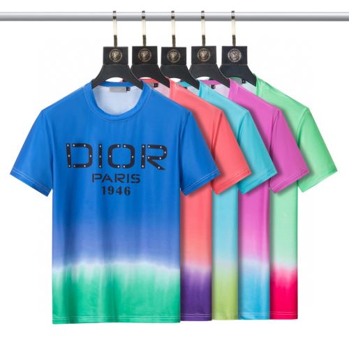 2022新作 5色可選 風合いが出る ディオールスーパーコピー 半袖Tシャツ 配色切替 吸汗速乾 着回し度抜群
