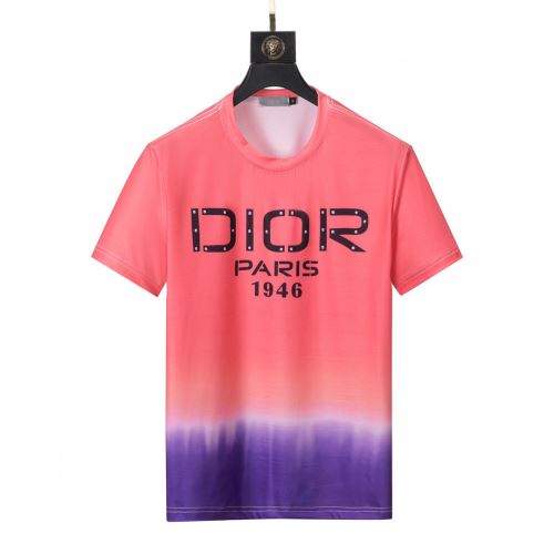 2022新作 5色可選 風合いが出る ディオールスーパーコピー 半袖Tシャツ 配色切替 吸汗速乾 着回し度抜群