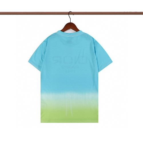2022新作 ディオールスーパーコピー レジャー 半袖Tシャツ 配色切替 シンプル 吸汗性に優れ ラックスした雰囲気 お洒落に魅せる