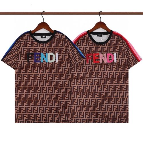 フェンディブランド 偽物 通販 2022新作 半袖Tシャツ 刺繍使い 通気性に優れた ラックスした雰囲気 オリジナル 2色可選