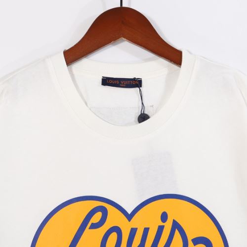 希少価値大！2色可選 半袖Tシャツ プリント 縦には伸びにくい 縦には伸びにくい 2022新作 ルイ ヴィトンスーパーコピー 激安