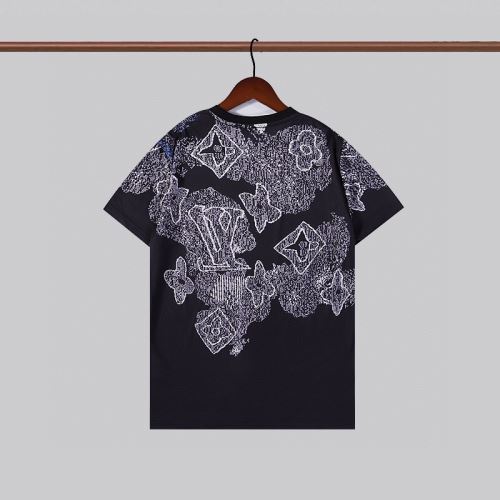 2色可選 2022新作 プリント 半袖Tシャツ コスパ最高のプライス 綿/コットン 着回し度抜群 デザイン性の高い ルイ ヴィトン偽物ブランド