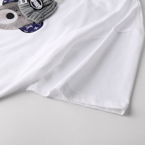 2色可選 2022新作 ラウンドネック 半袖Tシャツ 男女兼用 刺繍使い オリジナル 自然な肌触り 耐久性のある ルイ ヴィトンコピー