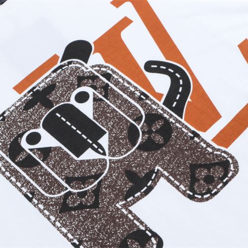 ルイ ヴィトンコピー ブランド 犬の頭図案 人気商品登場 ラウンドネック 半袖Tシャツ 2022新作 肌に馴染みやすい 2色可選