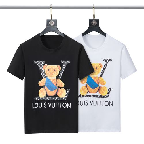 高級感ある プリント 半袖Tシャツ 2色可選 2022新作 自分らしいスタイリング 頑丈な素材 吸汗性に優れ ルイ ヴィトン偽物ブランド