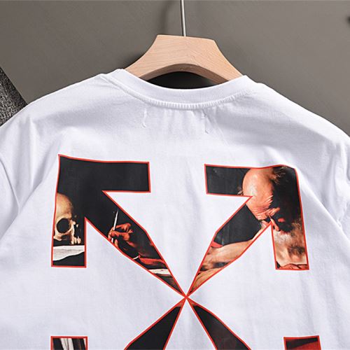 オフホワイトコピー カッコいい印象を付ける 縦には伸びにくい 個性的なデザ Tシャツ 2022新作 クールビズ Off-White オフホワイト 2色可選