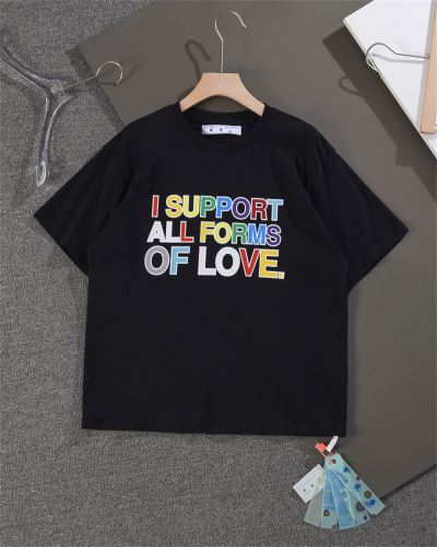 ラウンドネック 優しいフィット感 Off-White オフホワイト Tシャツ 2色可選 2022新作 オフホワイトブランドコピー 落ち着いた感覚 プリント