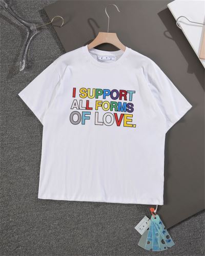 ラウンドネック 優しいフィット感 Off-White オフホワイト Tシャツ 2色可選 2022新作 オフホワイトブランドコピー 落ち着いた感覚 プリント