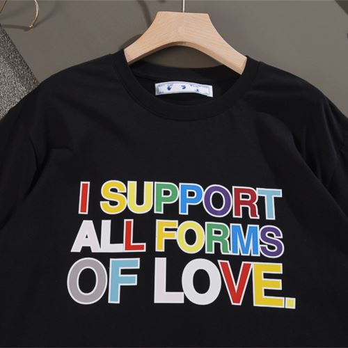 ラウンドネック 優しいフィット感 Off-White オフホワイト Tシャツ 2色可選 2022新作 オフホワイトブランドコピー 落ち着いた感覚 プリント